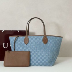 Replica Borsa tote grande Gucci Totissima 837190 Blu Imitazioni Falso