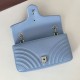 Replica Borsa a spalla media Gucci GG Marmont 837267 Blu Imitazioni Falso