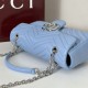 Replica Borsa a spalla media Gucci GG Marmont 837267 Blu Imitazioni Falso