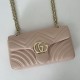 Replica Borsa a spalla media Gucci GG Marmont 837267 Rosa Imitazioni Falso