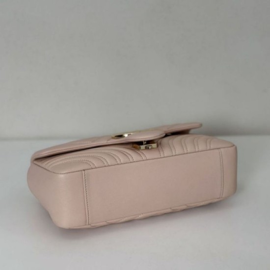 Replica Borsa a spalla media Gucci GG Marmont 837267 Rosa Imitazioni Falso