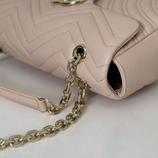Replica Borsa a spalla media Gucci GG Marmont 837267 Rosa Imitazioni Falso