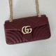 Replica Borsa a spalla media Gucci GG Marmont 837267 Rosso Imitazioni Falso
