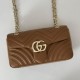Replica Borsa a spalla media Gucci GG Marmont 837267 Marrone Imitazioni Falso