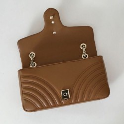 Replica Borsa a spalla media Gucci GG Marmont 837267 Marrone Imitazioni Falso