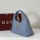 Replica Borsa a spalla media/maxi Gucci Softbit 837467 Blu Imitazioni Falso
