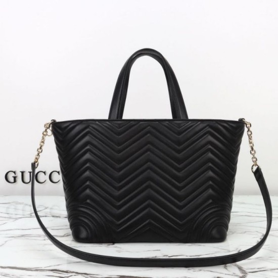 Replica Borsa tote/secchiello media Gucci Betty 847387 Nera Imitazioni Falso