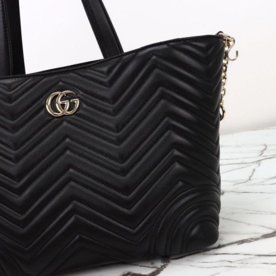 Replica Borsa tote/secchiello media Gucci Betty 847387 Nera Imitazioni Falso