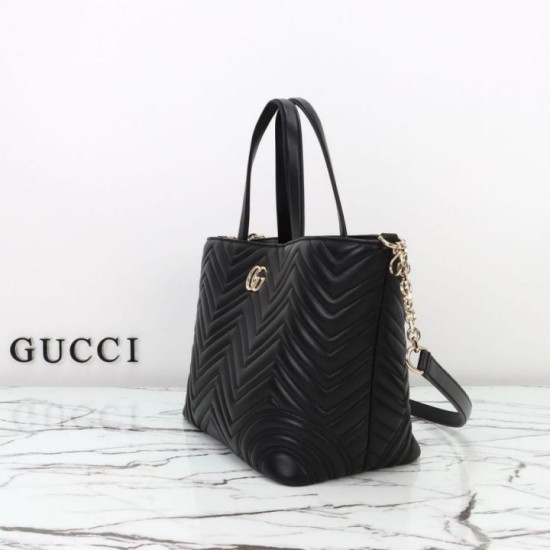 Replica Borsa tote/secchiello media Gucci Betty 847387 Nera Imitazioni Falso