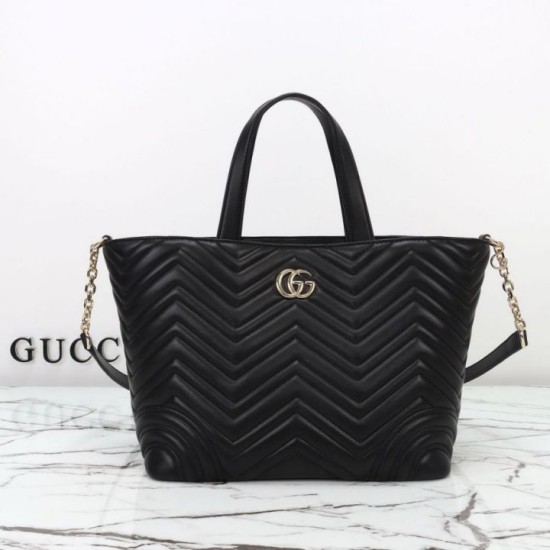Replica Borsa tote/secchiello media Gucci Betty 847387 Nera Imitazioni Falso