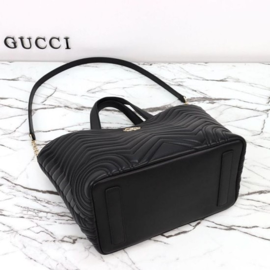 Replica Borsa tote/secchiello media Gucci Betty 847387 Nera Imitazioni Falso