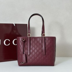Replica Borsa tote media Gucci GG Emblem 847456 Rossa Imitazioni Falso