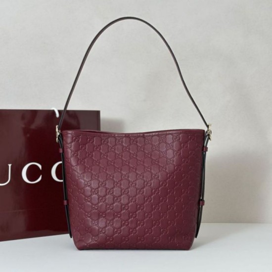 Replica Borsa a tracolla piccola Gucci GG Emblem 848881 Rossa Imitazioni Falso