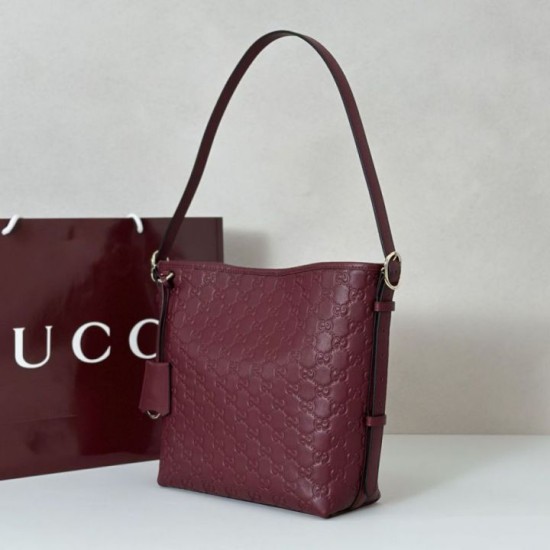 Replica Borsa a tracolla piccola Gucci GG Emblem 848881 Rossa Imitazioni Falso