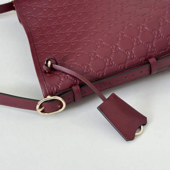 Replica Borsa a tracolla piccola Gucci GG Emblem 848881 Rossa Imitazioni Falso
