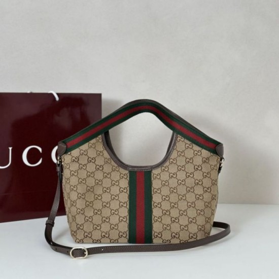 Replica Borsa tote piccola Gucci Giglio 860845 Marrone Imitazioni Falso