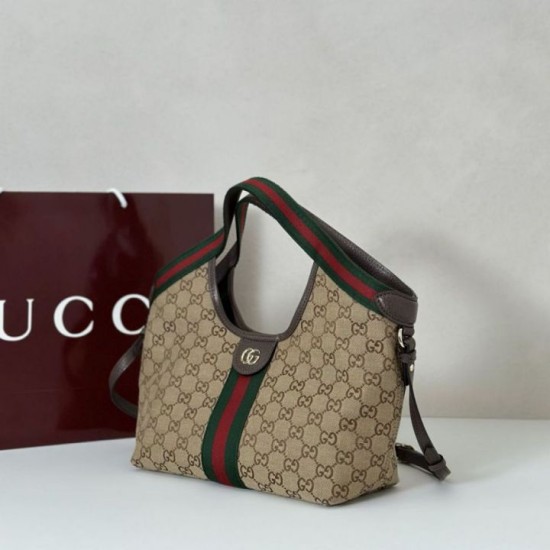 Replica Borsa tote piccola Gucci Giglio 860845 Marrone Imitazioni Falso