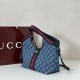 Replica Gucci Borsa tote piccola Giglio 860845 Blu Imitazioni Falso