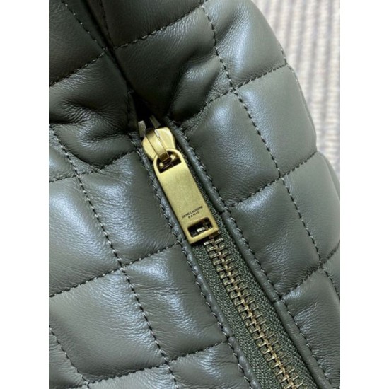 Replica Borsa hobo Icare YSL Saint Laurent in nappa grigio/verde Imitazioni Falso Replica Borsa hobo Icare YSL Saint Laurent in nappa grigio/verde Imitazioni Falso