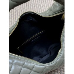Replica Borsa hobo Icare YSL Saint Laurent in nappa grigio/verde Imitazioni Falso