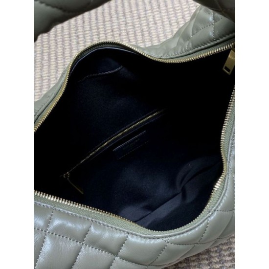 Replica Borsa hobo Icare YSL Saint Laurent in nappa grigio/verde Imitazioni Falso Replica Borsa hobo Icare YSL Saint Laurent in nappa grigio/verde Imitazioni Falso