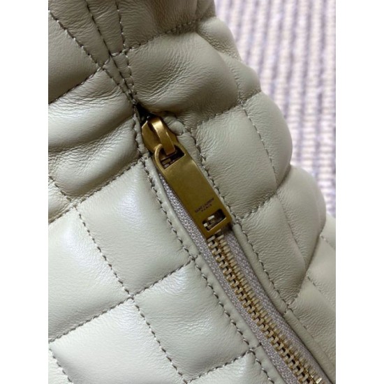 Replica Borsa hobo Icare YSL Saint Laurent in nappa beige Imitazioni Falso