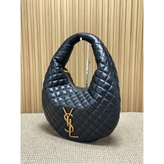 Replica Borsa hobo Icare YSL Saint Laurent in nappa nera Imitazioni Falso