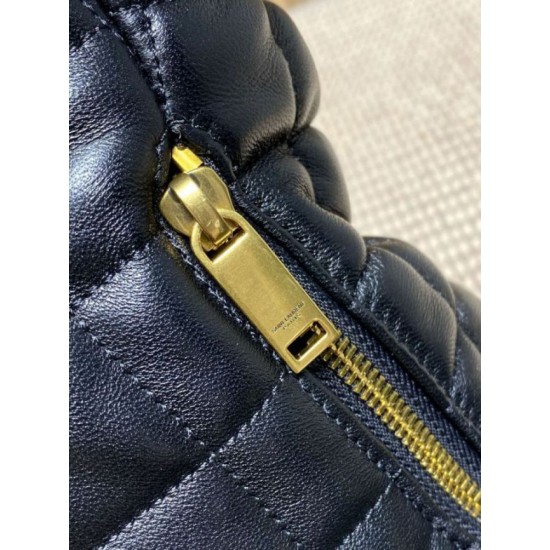 Replica Borsa hobo Icare YSL Saint Laurent in nappa nera Imitazioni Falso