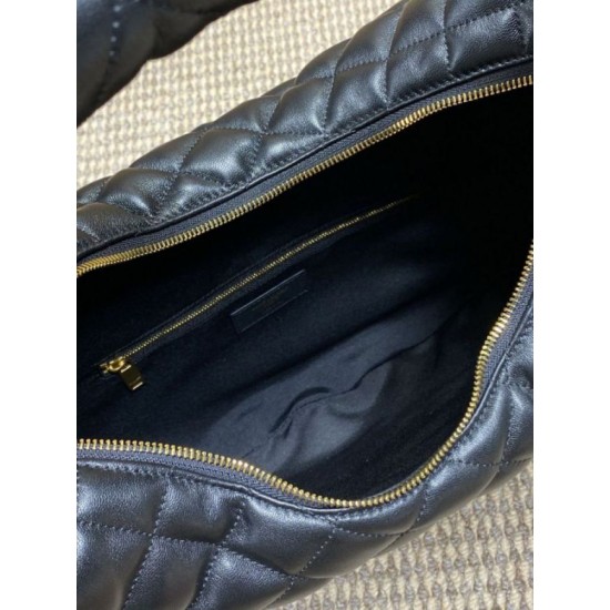 Replica Borsa hobo Icare YSL Saint Laurent in nappa nera Imitazioni Falso