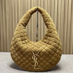 Replica Borsa hobo Icare YSL Saint Laurent in camoscio giallo Imitazioni Falso