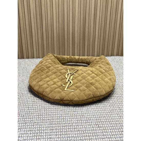 Replica Borsa hobo Icare YSL Saint Laurent in camoscio giallo Imitazioni Falso