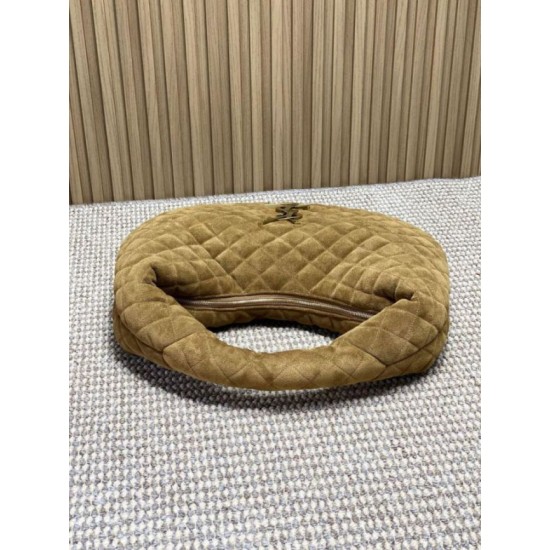Replica Borsa hobo Icare YSL Saint Laurent in camoscio giallo Imitazioni Falso