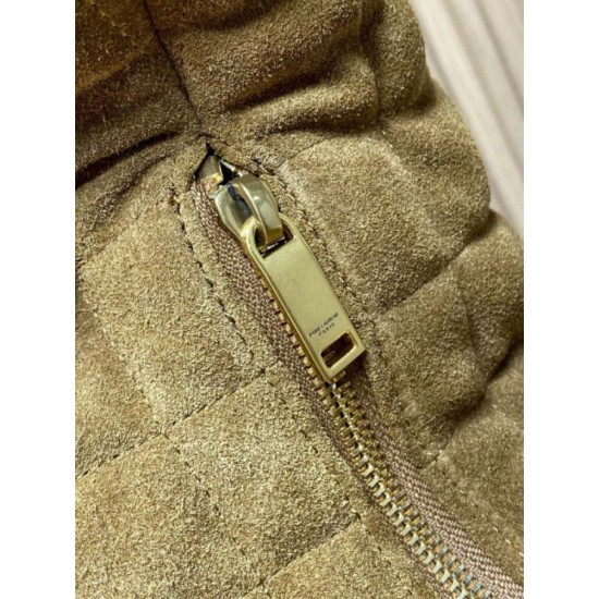 Replica Borsa hobo Icare YSL Saint Laurent in camoscio giallo Imitazioni Falso