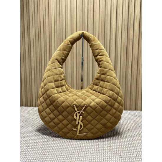 Replica Borsa hobo Icare YSL Saint Laurent in camoscio giallo Imitazioni Falso