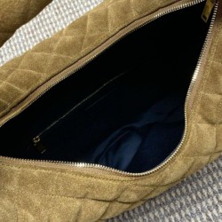Replica Borsa hobo Icare YSL Saint Laurent in camoscio giallo Imitazioni Falso