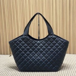 Replica Borsa tote media Icare classico YSL Saint Laurent nera Imitazioni Falso