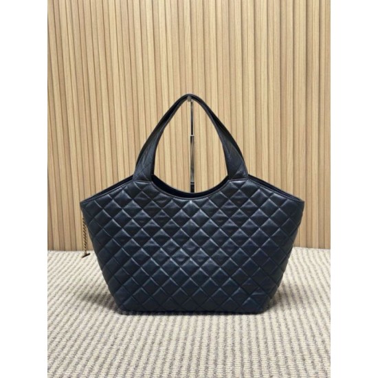 Replica Borsa tote media Icare classico YSL Saint Laurent nera Imitazioni Falso