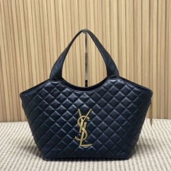 Replica Borsa tote media Icare classico YSL Saint Laurent nera Imitazioni Falso
