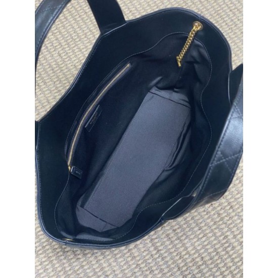 Replica Borsa tote media Icare classico YSL Saint Laurent nera Imitazioni Falso