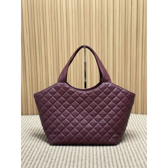 Replica Borsa tote media Icare classico YSL Saint Laurent rossa Imitazioni Falso