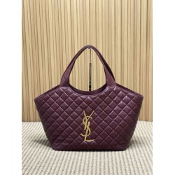 Replica Borsa tote media Icare classico YSL Saint Laurent rossa Imitazioni Falso