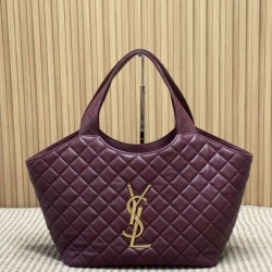 Replica Borsa tote media Icare classico YSL Saint Laurent rossa Imitazioni Falso