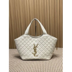 Replica Borsa tote media Icare classico YSL Saint Laurent beige Imitazioni Falso