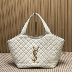 Replica Borsa tote media Icare classico YSL Saint Laurent beige Imitazioni Falso