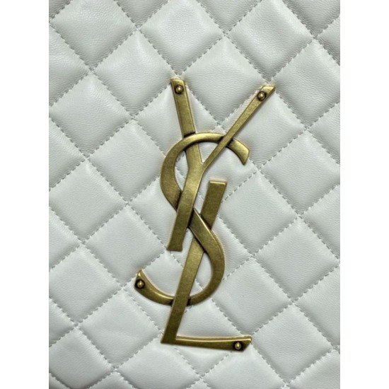 Replica Borsa tote media Icare classico YSL Saint Laurent beige Imitazioni Falso