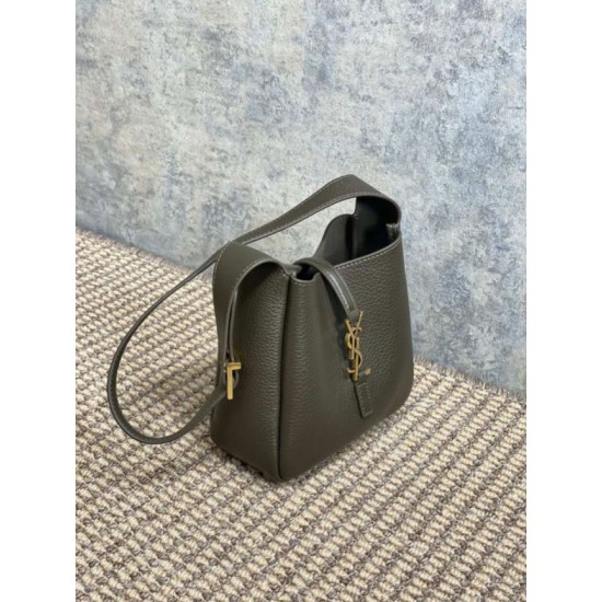 Replica Borsa hobo mini morbida YSL Saint Laurent Le 5 À 7 Caffè Chiaro Imitazioni Falso