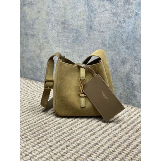 Replica Borsa hobo mini morbida YSL Saint Laurent Le 5 À 7 in pelle scamosciata gialla Imitazioni Falso Replica Borsa hobo mini morbida YSL Saint Laurent Le 5 À 7 in pelle scamosciata gialla Imitazioni Falso