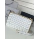 Replica Borsa Chanel Boy Flap Classic A67086 Pelle di vitello granata hardware oro/argento bianca Imitazioni Falso Replica Borsa Chanel Boy Flap Classic A67086 Pelle di vitello granata hardware oro/argento bianca Imitazioni Falso