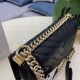 Replica Borsa Chanel Boy Flap Chevron A67086 Pelle di vitello granata hardware oro nera Imitazioni Falso