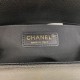 Replica Borsa Chanel Boy Flap Chevron A67086 Pelle di vitello granata hardware oro nera Imitazioni Falso